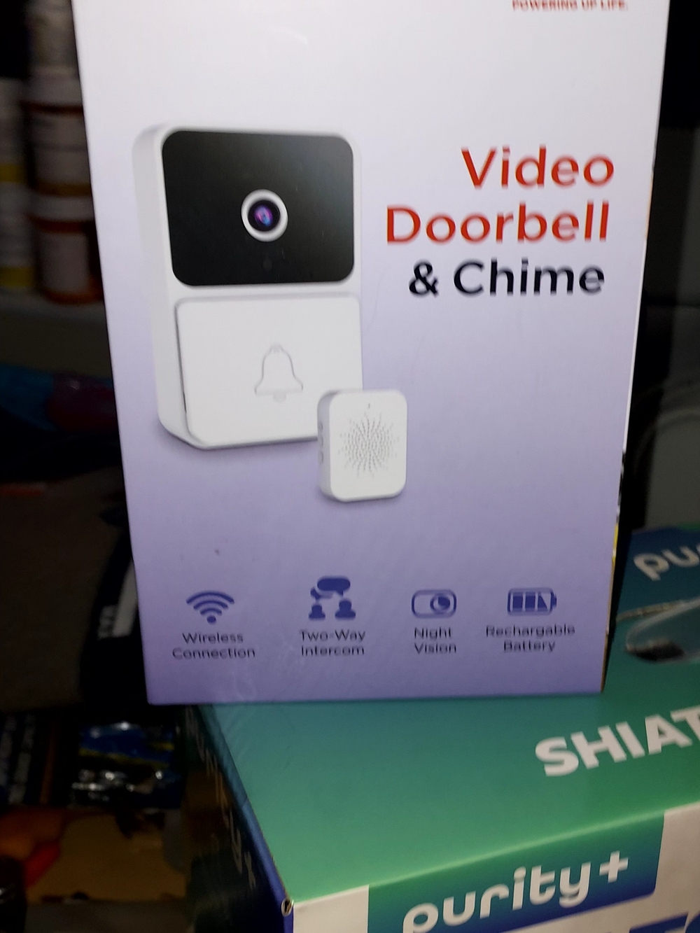 Video Doorbell & Chime - White and Black